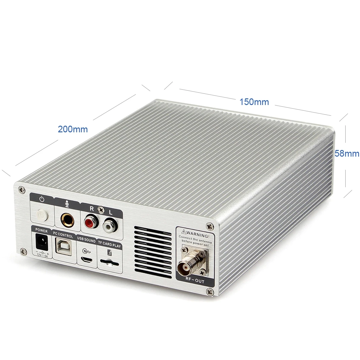 NIO-T25M 25W Wireless Mini Radio Stereo Station FM Audio Transmitter Lossless Music Broadcast 87.5-108MHz 1-5KM Range Power 4