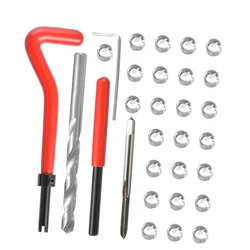 20pcs/30pcs Metric Thread Repair Insert Kit M3 M4 M7 M9 M11 Helicoil Car Pro Coil Tool 304 Stainless Steel Auto Repair Tool Bag