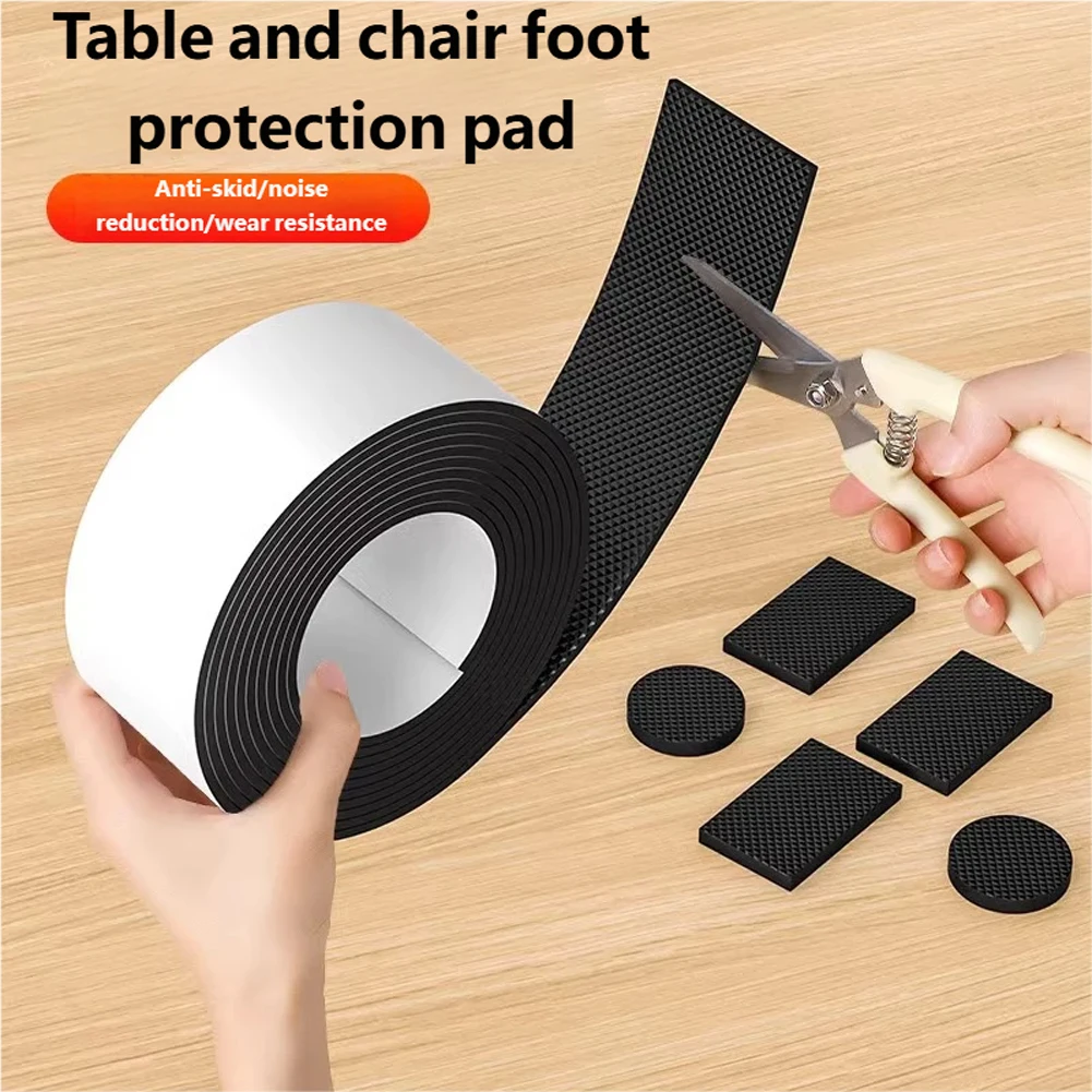 DIY Anti-slip Furniture Pads Mute Mats Bumper Damper Thick Non-Slip Pad Foot Cover Self Adhesive Table Chair Foot Protection Pad