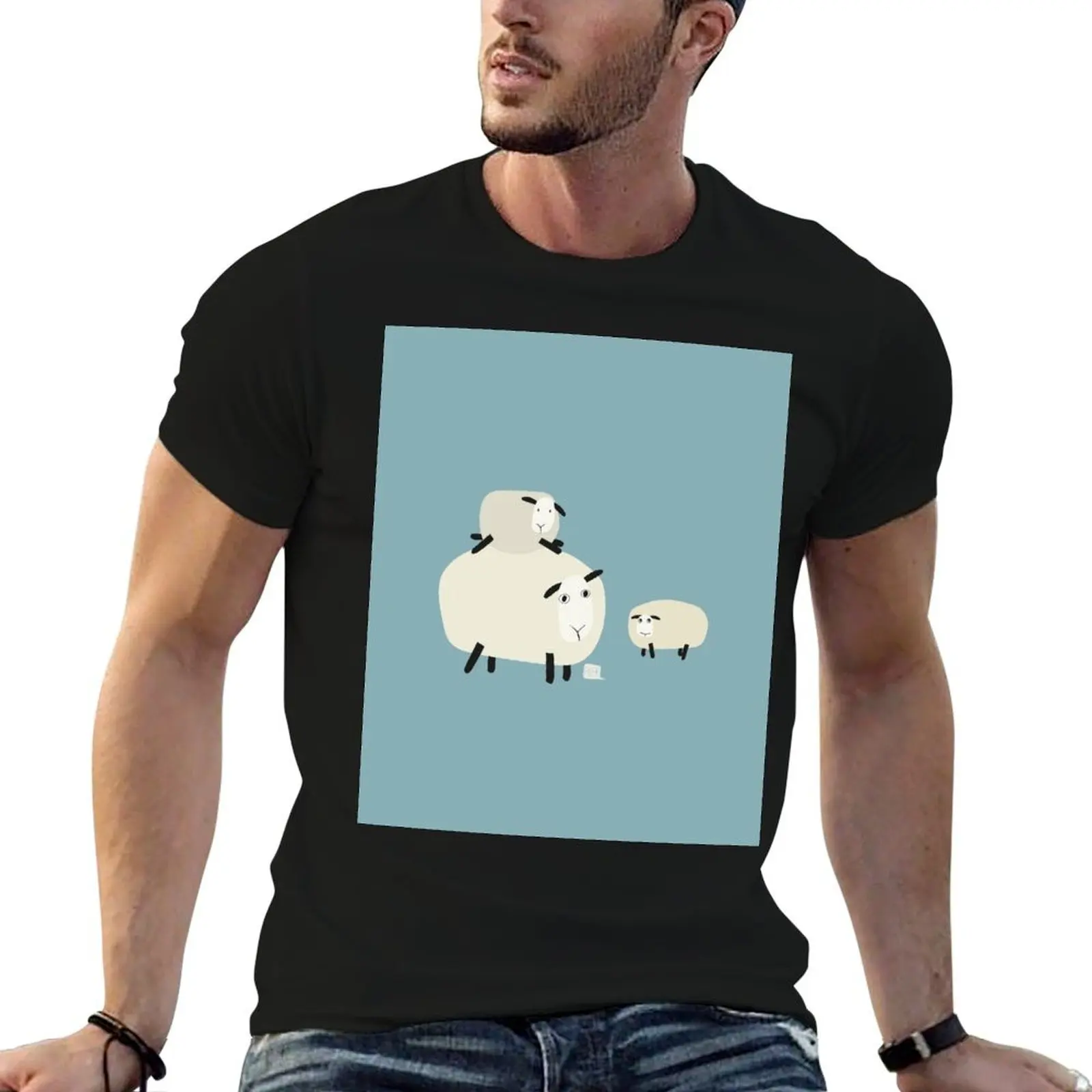 

Drei Schafe T-Shirt cute clothes anime tshirt sweat compression shirt men
