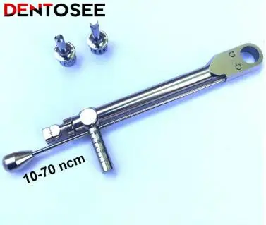 

1 Set Dental Implant Torque Wrench Ratchet Dental Instrument 10-70 NCM With Drivers