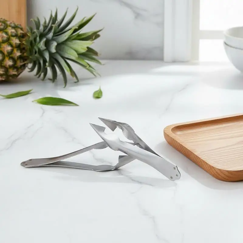 1/3/5Pcs Stainless Steel Pineapple Eye Remover Clip Sharp Tip Non Slip Handle For Fruit Peeling Slicing Wooden Trough Tool