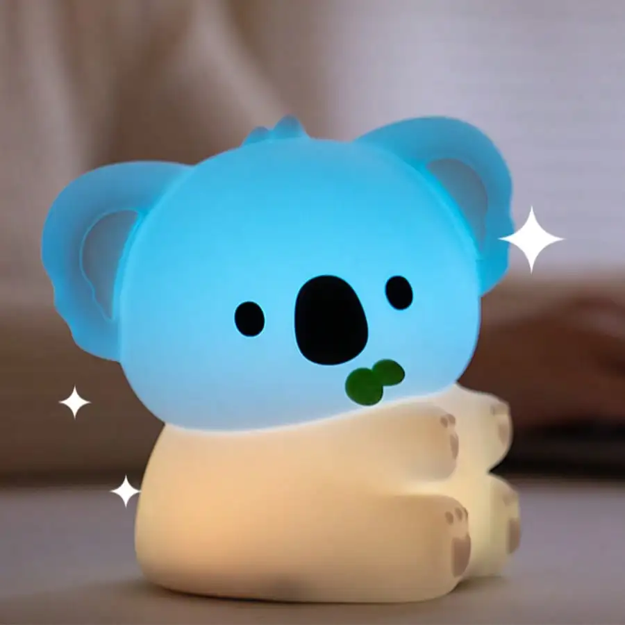 Koala Night Light - Adjustable Brightness/Color Timed Lamp for Bedroom Bedside Decor