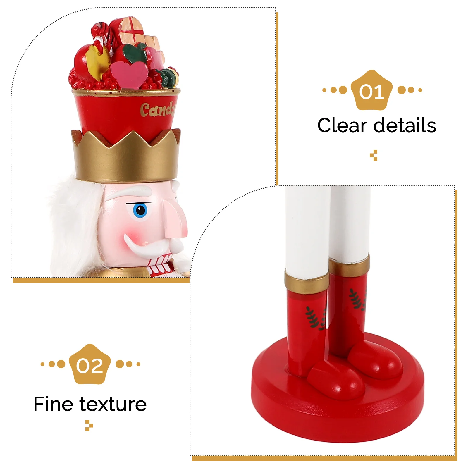 

Christmas Nutcracker Decor Colorful Wooden Traditional Nutcracker Ornament for Xmas Desktop Decoration Xmas Nutcrackers