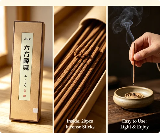 Incense Sticks Natural Herbal Handmade Aroma Sticks Long Lasting Scent For Meditation Tea Room Home Zen Air Freshener