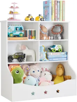 Bibliothèque et bibliothèque multifonctions pour enfants, meuble de rangement pour jouets 5 cubes, étagère à jouets pour tout-petits