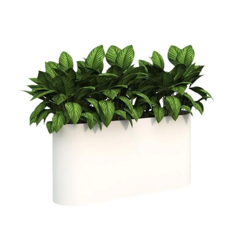 

Outdoor wrought iron box flower stand partition slot special-shaped stainless steel flower bed combination galvani