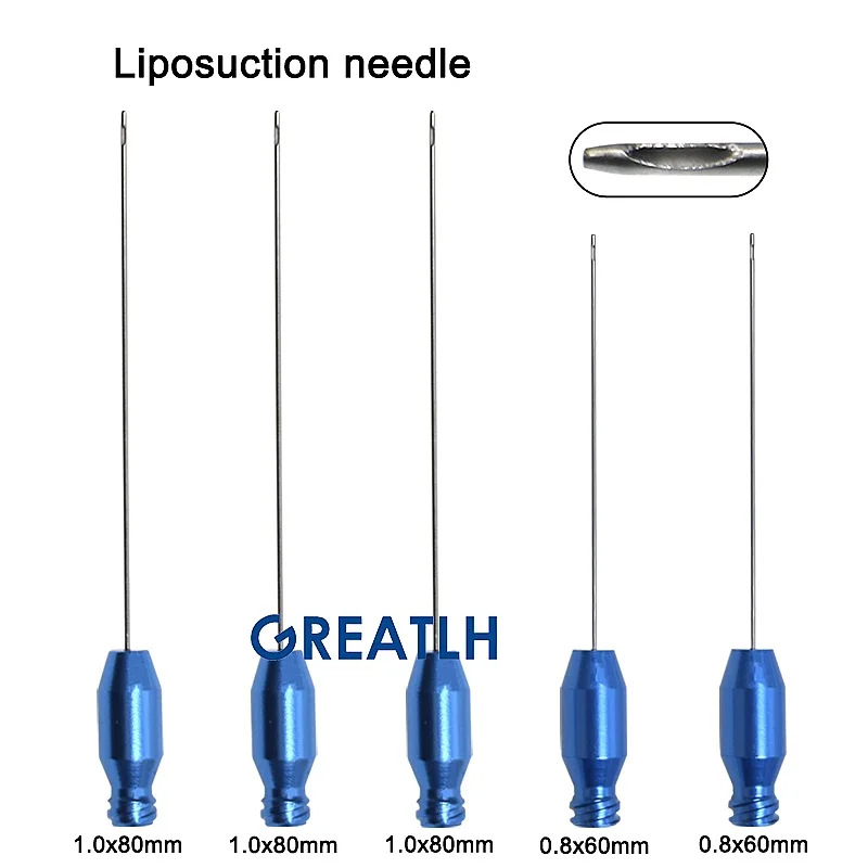 Single Hole Micro Cannula Liposuction Needle Titanium Handle Autoclavable Handpiece Tool