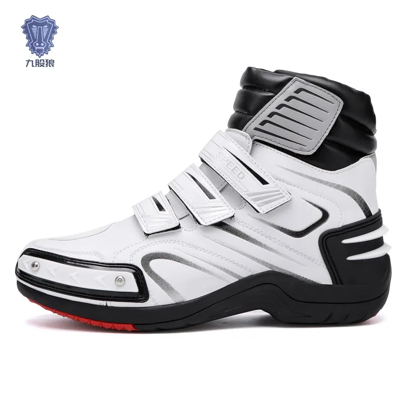 

Motorcycle protective riding boots men four season fashion high top off-road anti slip wear-resistant cycling shoes equipment