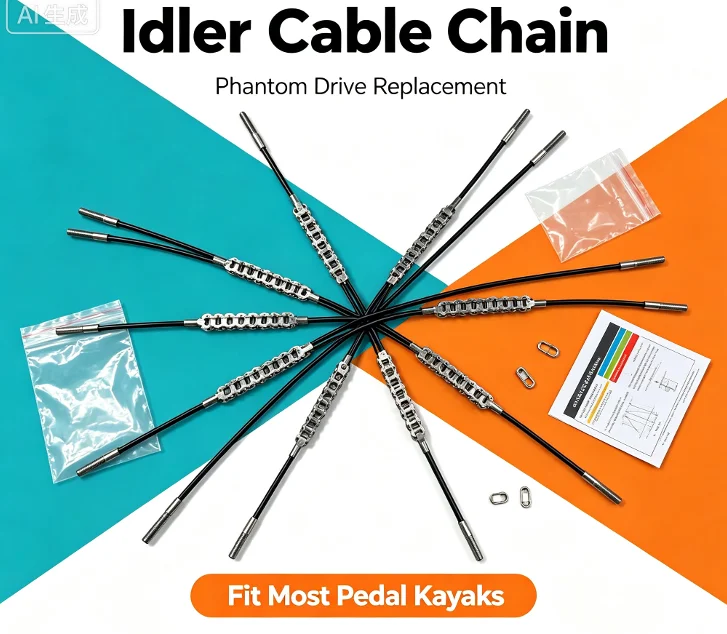 Universal Phantom Drive Idler Cable Chain for Pedal Kayak System Replacement Pull‑Wire Spare Hardware for Kayak Propulsion