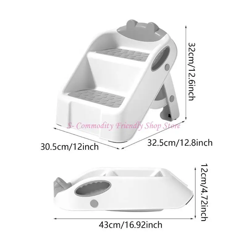 85AE خطوة البراز طفل يخطو البراز طوي الطفل سلم البراز المساعد المضادة للانزلاق #6