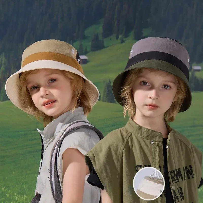 

Summer Children Quick Drying Waterproof Sun Hat for Outdoor Travel Breathable Sunshade Hat for Boys Baby Beanie 4-8Y
