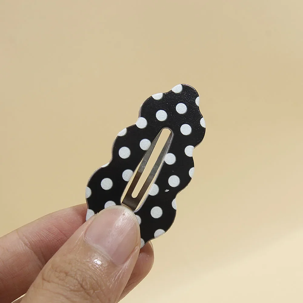 2 unids/set mujeres niñas impreso flor nube BB Clips DIY Color sólido pasador punto horquillas sombreros INS accesorios para el cabello de moda