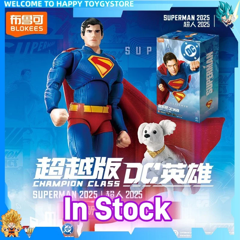 

In Stock 2025 Blokees Dc Heroes Beyond Edition Justice League Super Man Action Figure Statue Modle Figurine Collection Gifts Toy