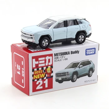 Takara Tomy Tomica No.21 미쓰오카 버디 카, 어린이 다이캐스트 자동차 모델 장식품, 자동차 장난감 선물 장식, 1:64 