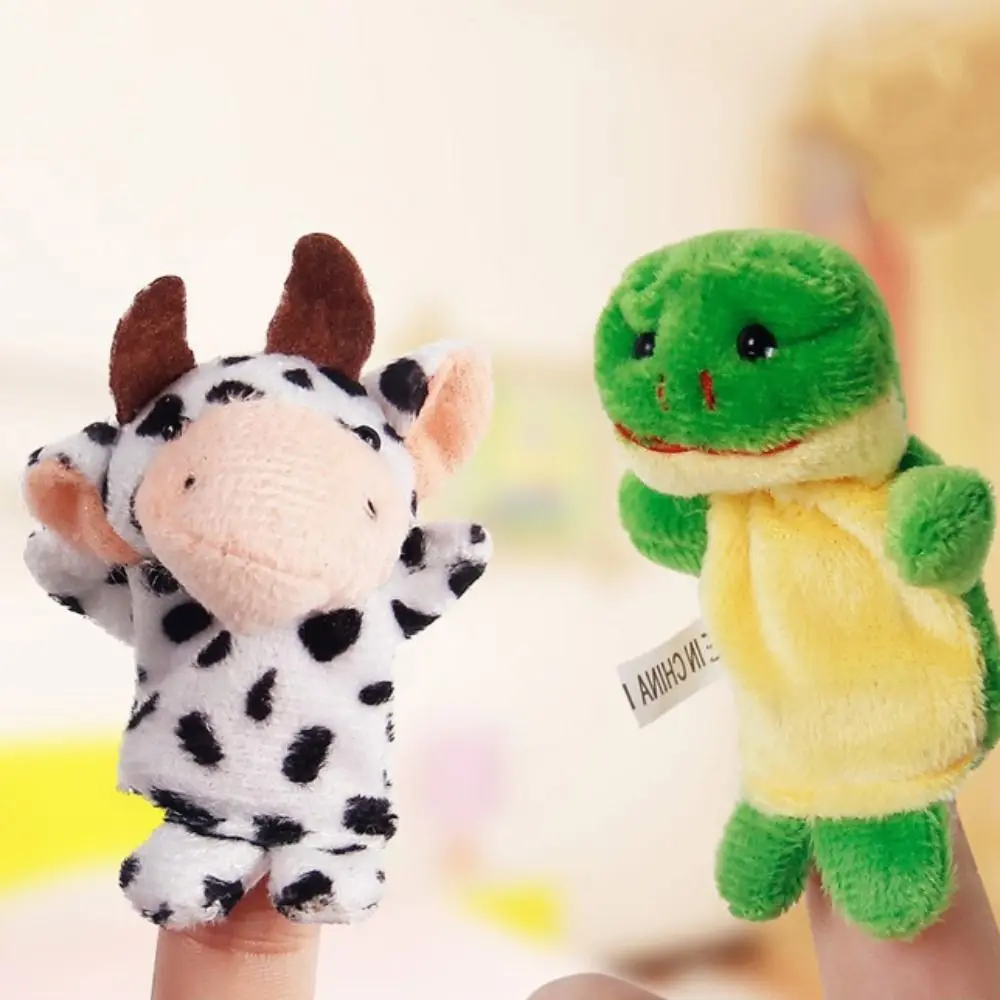 Cartoon Eltern-Kind Kinder Handpuppe Plüsch Hund Tierpuppe Ratte Kaninchen Fingerpuppe Kind