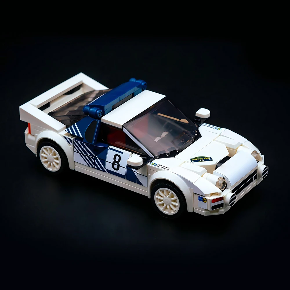 361PCS MOC Speed ​​Champion 4-cylinder Super Rally Car Model Modular Technology Sports Car Building Blocks Children's Toy Gift