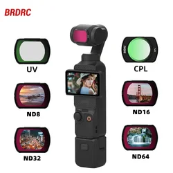 BRDRC UV ND Lens Filter Kit for DJI OSMO Pocket 3 Handheld Gimbal Camera ND8 ND16 Filters Adjustable CPL Accessories