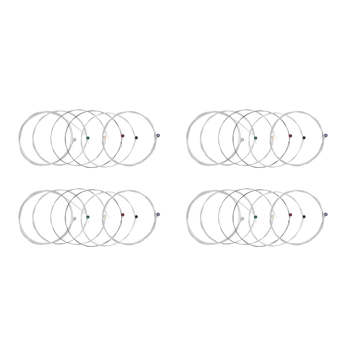 A71P  24pcs Acoustic Guitar Strings Special Silver Plated Anti-Rust Hexagonal Core+8% Nickel Extra Light TX620-S