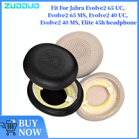 ZUODUO Ear Pads for Jabra Evolve2 65 UC,Evolve2 65 MS,Evolve2 40 UC,Evolve2 40 MS,Elite 45h Headphones Memory Foam Ear Cushions