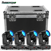 4PCS 200W LED Beam Moving Head Light with Flight Cases Stage Lighting Effect Projector for Disco Party Concert Wedding Theater