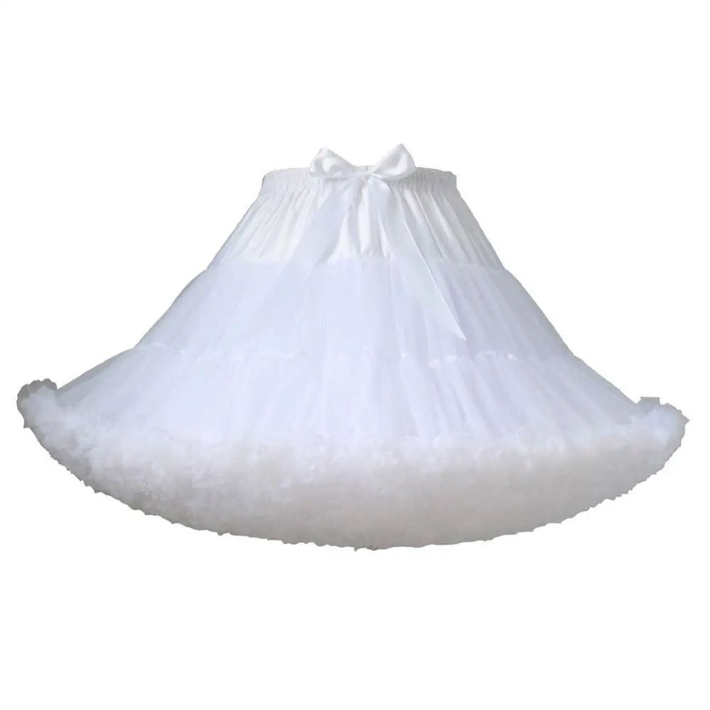 HOT Petticoats Lolita Cosplay Bridal Crinoline Lady Girls Underskirt for Party White Black Ballet Dance Skirt Tutu