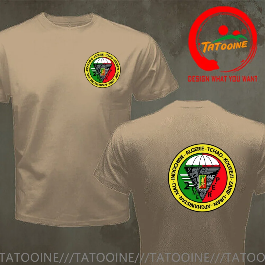 Funny Design French Foreign Legion 2nd Rep  Shirt Men Fashion Trendy Casual Clothing Stylish Tops Tee Shirt Leisure Tshirt Men's