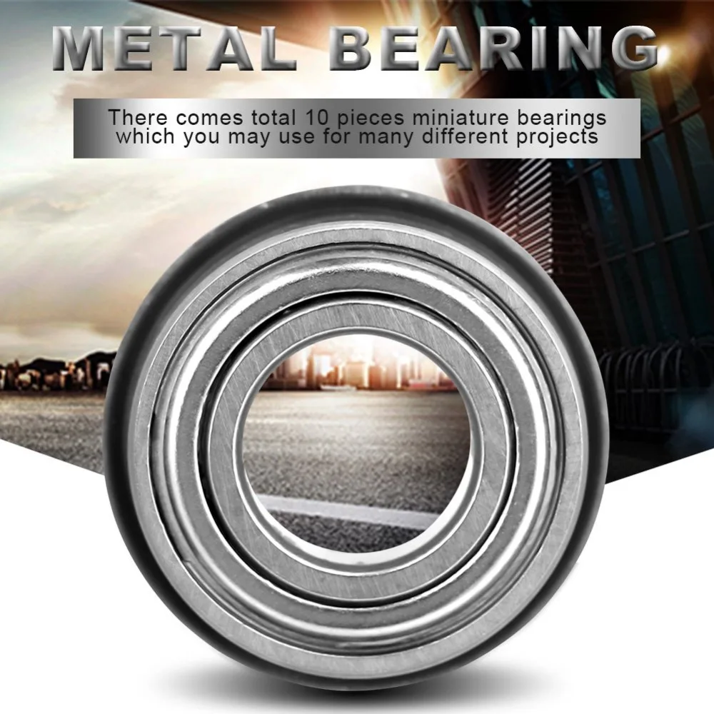 10 Pcs Durable F688-ZZ Flanged Ball Bearings Double Shielded Portable Deep Groove Metal Assemblies Power Tools