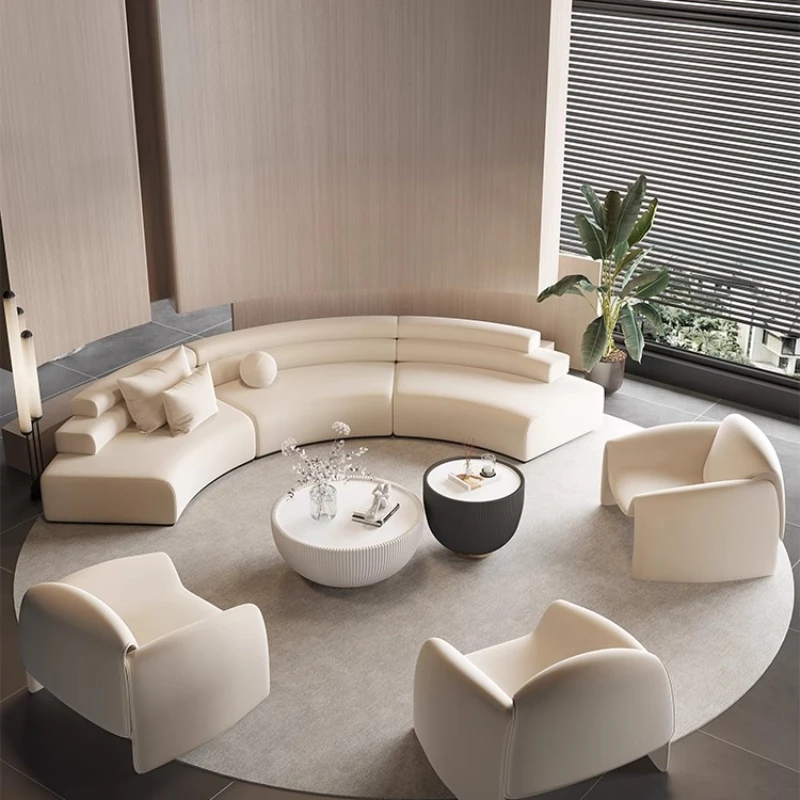 

Semicircular curved special-shaped sofa, beauty salon, office, hotel lobby, business rest area, reception and negotiation