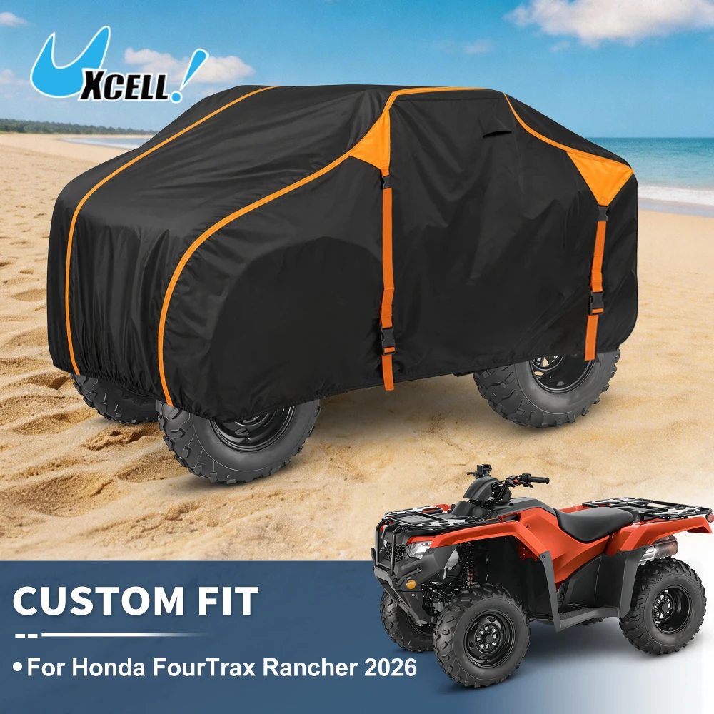 Uxcell Waterproof ATV Cover For Honda Four Trax Rancher 420 2007-2026 4 Wheelers Quad Bike ATV Cover Dustproof Protector Covers