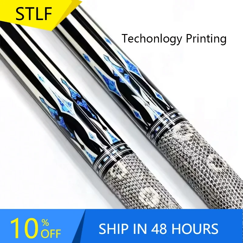 

STLFYFEN M7 58-Inch Carbon Fiber Shaft Pool Cue Stick Lizard Pattern Cowhide Grip Handmade Black Snooker & Billiard Cues