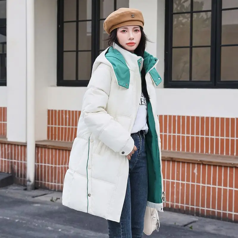 2025 Fashion Winter Women's Cotton Jacket Commuter Loose Splicing Jacket