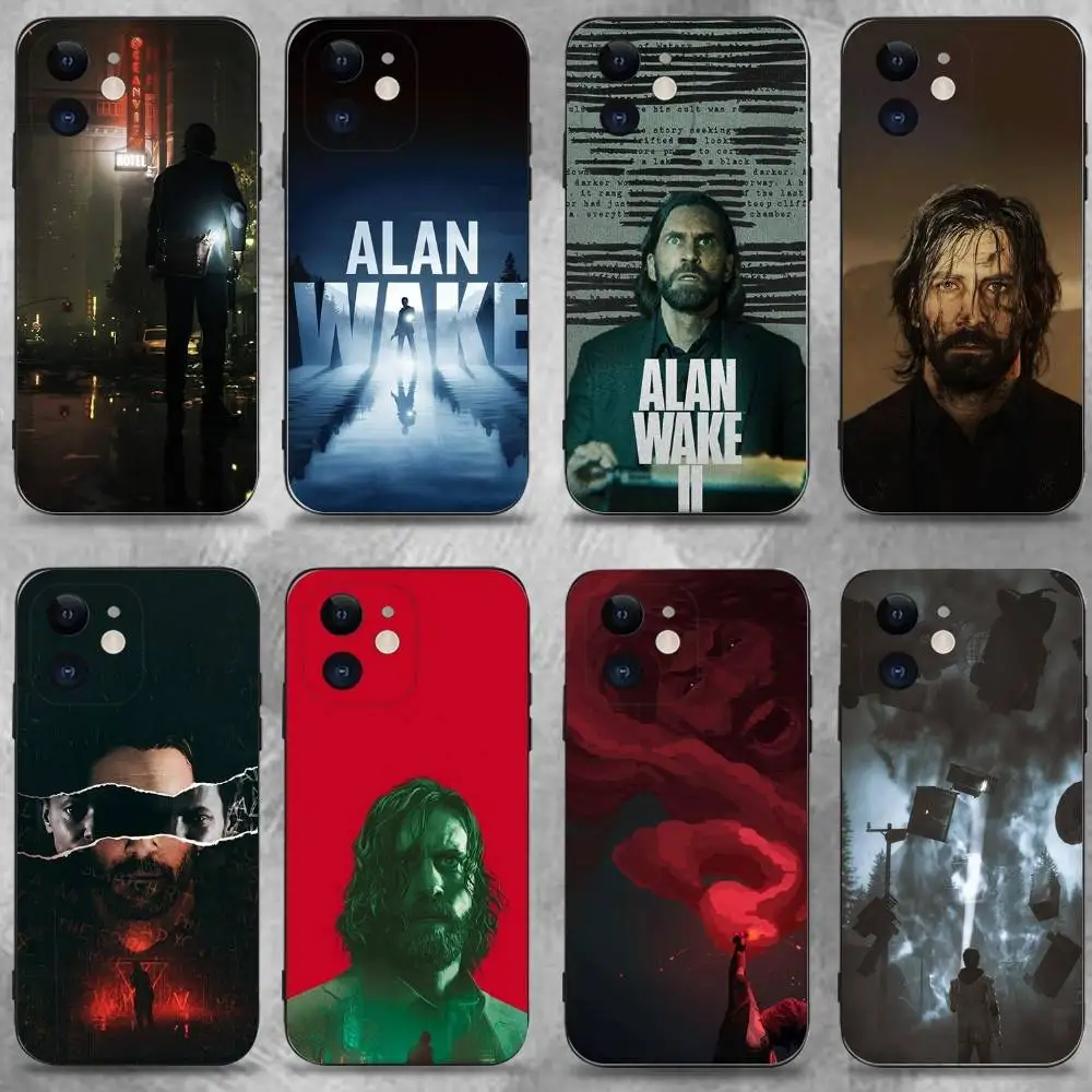 

Alan Wake Game Phone Case For iPhone 16,15,14,13,12,11 Plus,Pro Max,XS,X,XR,SE,Mini,8,7,Soft Silicone Black Cover