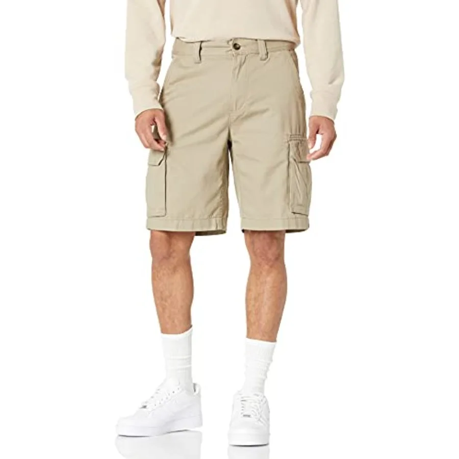 

Men's 10" Classic-Fit Cargo Shorts Available in Big and Tall Khaki Brown 38