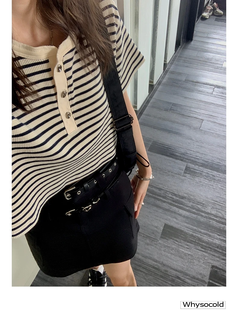 

Повседневный женский летний топ свободного кроя в полоску из дышащего хлопка с круглым вырезом, удобный и комфортный свитшот