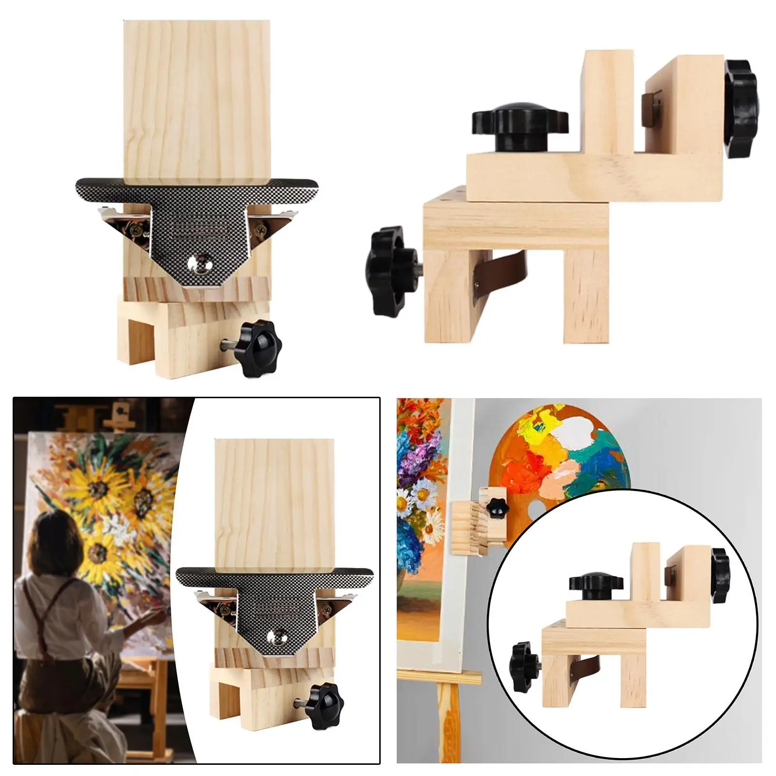 Painting Easel Clamp Multipurpose Wooden Classroom Professional Stable Painting Copy Clip Palette Clip for Drawing Adults