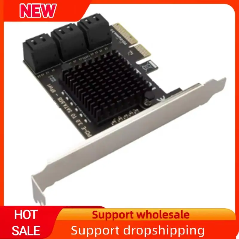 Excelente tarjeta PCI-E de 6 puertos SATA, tarjetas PCI-E 4X PCI Express a SATA 3,0, 6 puertos SATA III, 6Gbps, placa adaptadora de expansión PCIE X4