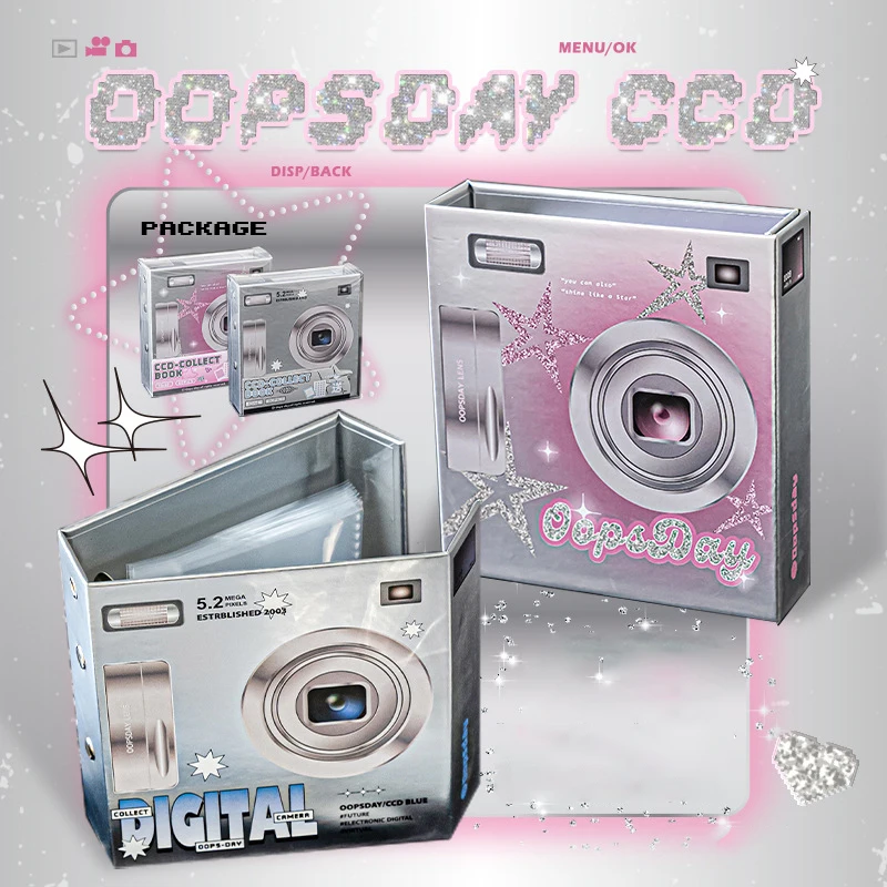 Rosyposy-carpeta Retro Para sesión fotográfica, álbum de fotos de ídolo Kpop con 20 piezas, páginas interiores transparentes de 3 pulgadas, álbum Para Fotografias