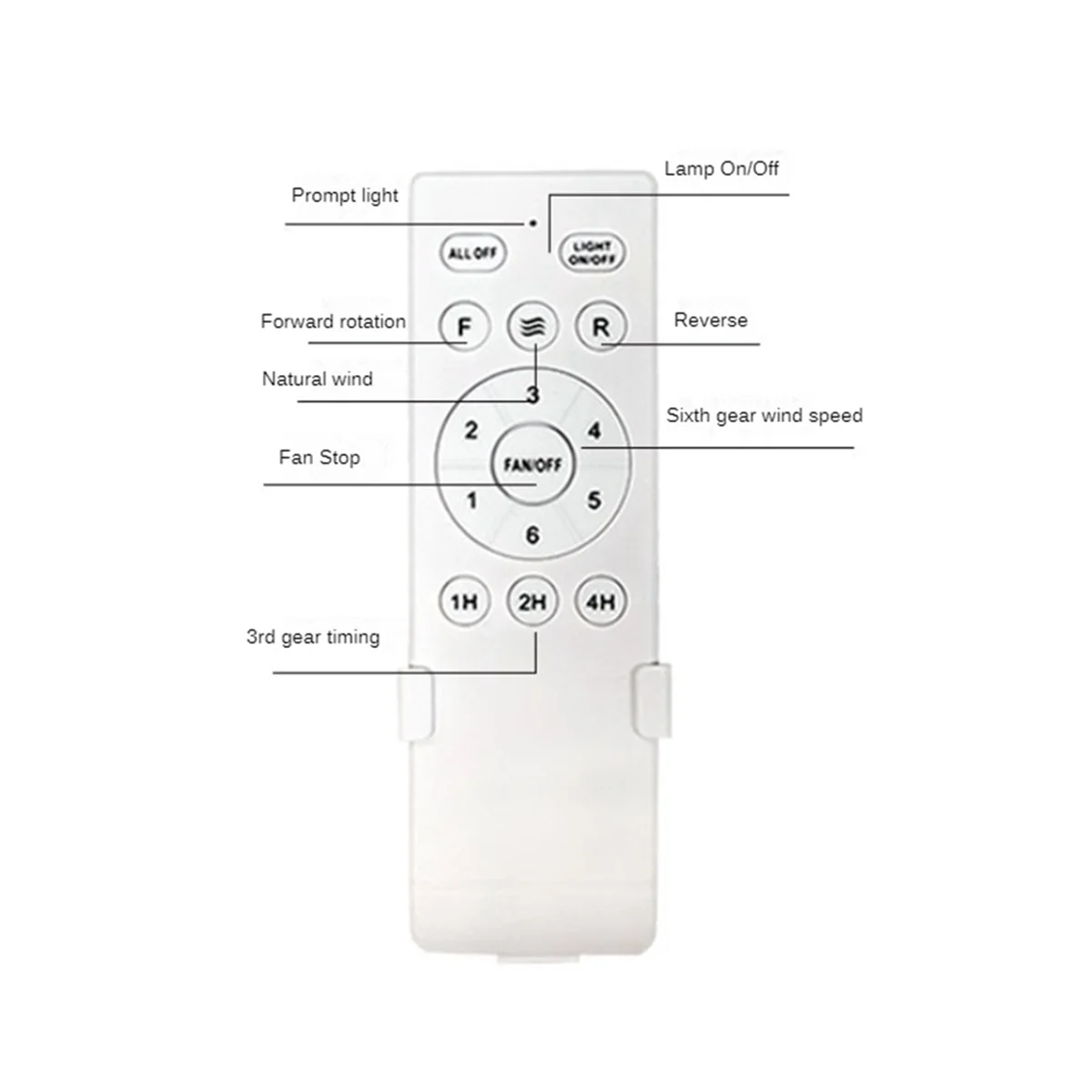 Kipas plafon Universal, pengganti Kit Remote kontrol, 6 kecepatan & Waktu, pengganti jarak jauh untuk lampu kipas langit-langit DC