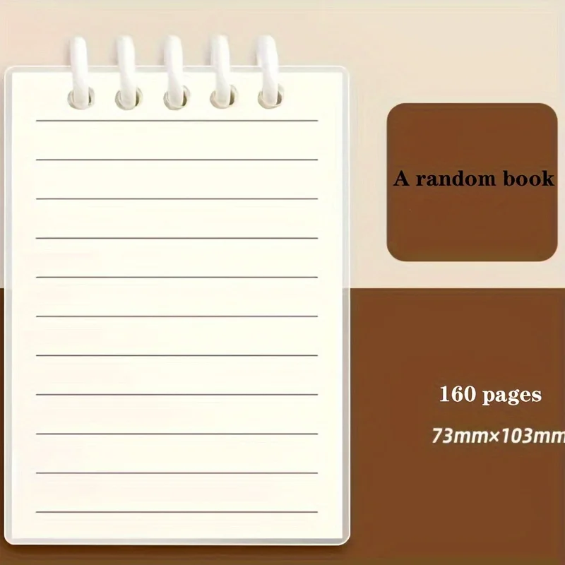 A7 Portable Pocket Notebook 160 Pages/80 Sheets Flip Style Mini Diary English Vocabulary Accounting and Planning Office Supplies