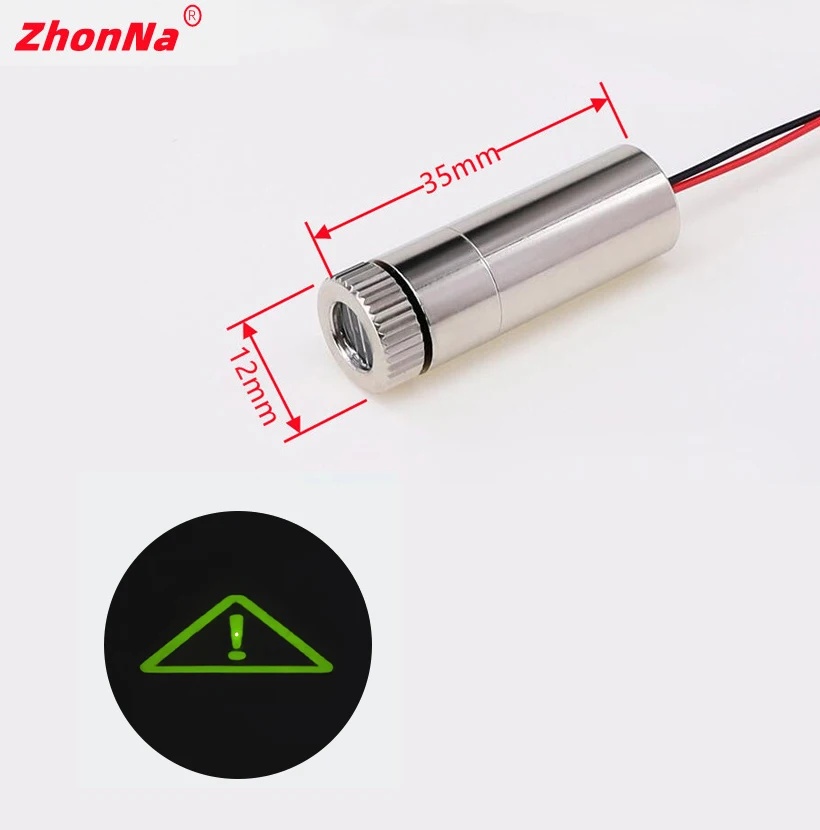 Green Point  Line Cross 532nm 5mW Laser Module Head Glass Lens Focusable Industrial ClassDC 3V-5VmanufacturerFree Customization