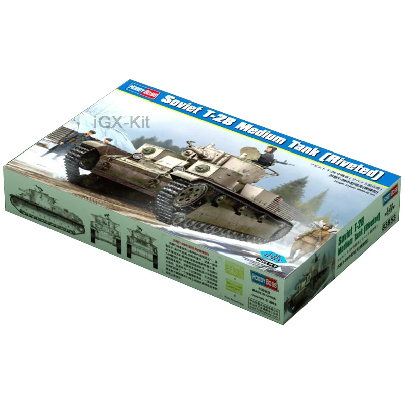 Hobbyboss 83853 1/35 مقياس السوفياتي T-28 T28 خزان متوسط برشام نوع السيارة هواية الحرفية لعبة البلاستيك نموذج بناء عدة