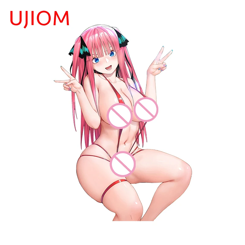 UJIOM 13cm × 9.2cm Nakano Nino Hentai Wall Stickers Attractive Playful Girl Decals Personal Waterproof Adult Bedroom Murals