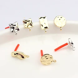 6pcs/lot Zinc Alloy Geometry Earrings Base Connectors For DIY Fashion Drop Earrings Jewelry Making Accessories