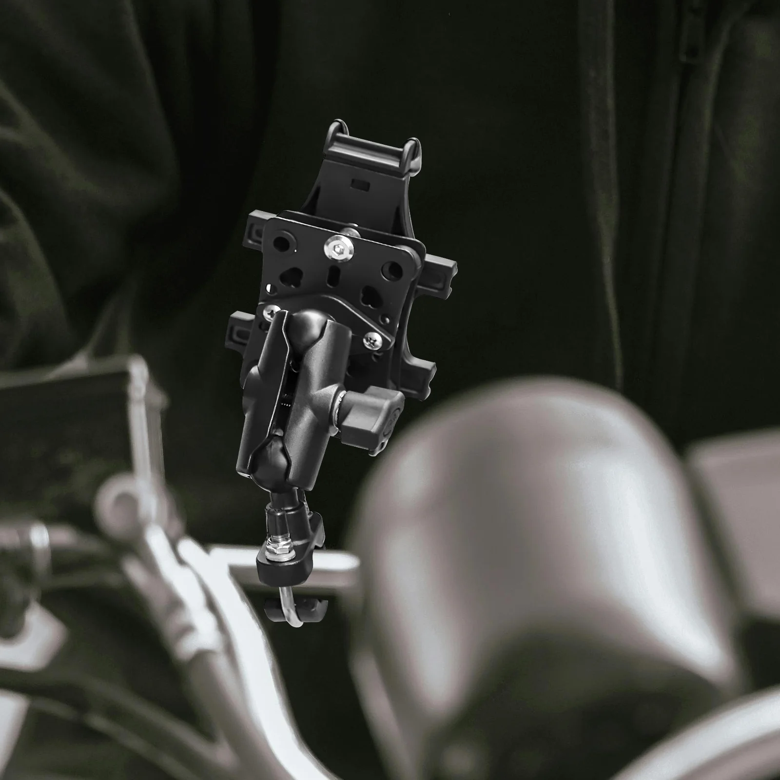 

Motorcycle Holder Shock Absorption Bike Phone Rack Durable Aluminum Alloy Weatherproof Secure Fit Motorbike Phone Support Stand