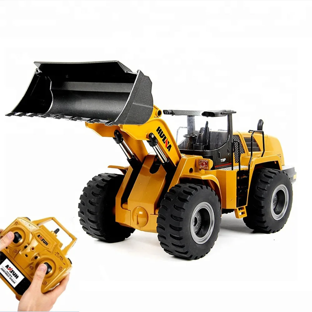 New Huina 1583 Excavator Bulldozer Loading Car 1:14 10 Channels Loader Model Engineer Car Remote Control Toy Boy Birthday Gift