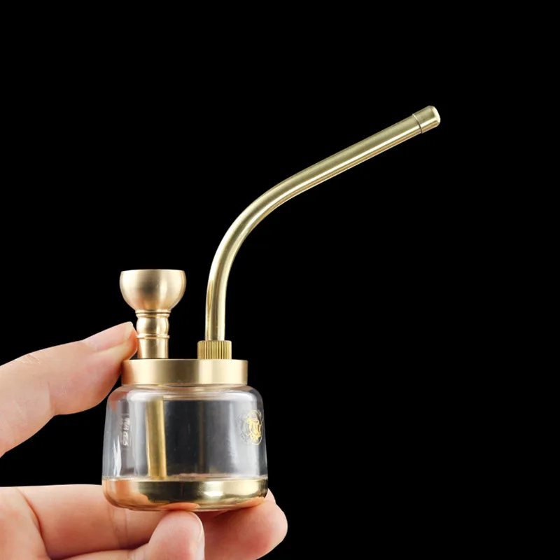 Circulating Hookah Four-purpose Brass Water Filtration Pipe Vintage Hookah Personalized Portable Filter Men's Gadget