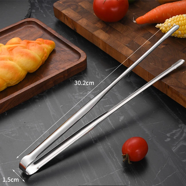 Roestvrijstalen grilltang Voedselclip BBQ Steak Clip Broodtang Kookgerei Feest Antislip Keukengadgets Accessoires
