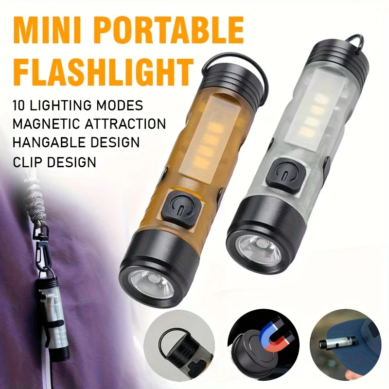 

Карманный мини-фонарик яркости 400 лм, уличный зажим для ключей, окружающий светодиод, длительный срок службы, облегчение катастрофа, аварийный светильник 5050