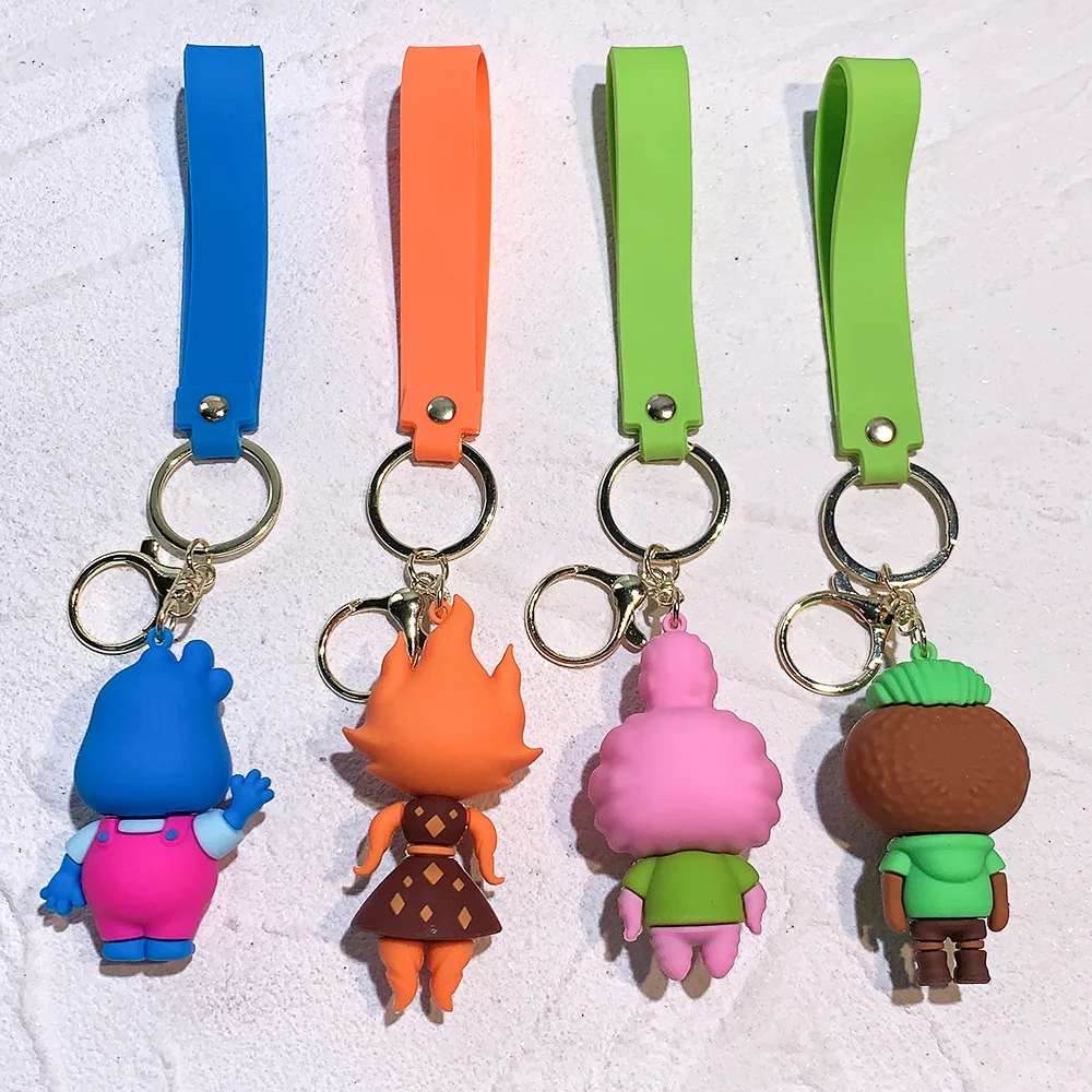 سلسلة مفاتيح شكل مدينة أنيمي مجنون للأطفال ، فيلم لطيف ، دمية ثلاثية الأبعاد ، قلادة حقيبة مدرسية ، زخرفة حلقة مفاتيح سيارة ، هدية لعبة عيد ميلاد #6